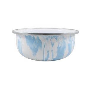 Tigela Esmaltada Azul Claro - EWEL Coleção Marmorizada