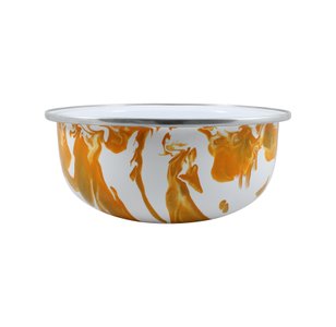 Tigela Esmaltada Laranja - EWEL Coleção Marmorizada