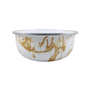 Tigela Esmaltada Marrom - EWEL Coleção Marmorizada