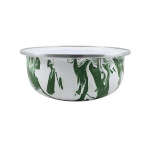 Tigela Esmaltada Verde - EWEL Coleção Marmorizada