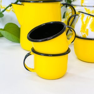 Xícara Esmaltada Amarela - EWEL