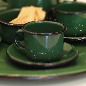 Xícara Esmaltada Verde - EWEL