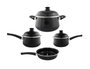 Conjunto de Panelas Esmaltadas – Bojuda – 04 pçs – Preto (EWEL)