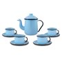 Conjunto de Café Esmaltado – 09 pçs – Azul Claro (EWEL)