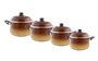 Jogo de Panelas Linha Mãe Ágata 4 peças - Marrom