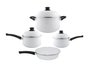 Conjunto de Panelas Esmaltadas – Bojuda – 04 pçs – Branco (EWEL)