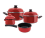 Jogo de Panelas Ewel 4 Peças - Vermelho