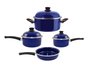 Conjunto de Panelas Esmaltadas – 04 pçs – Azul (EWEL)