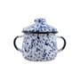 AÇUCAREIRO ESMALTADO - N° 8 - SALPICADO AZUL - 380 ml (EWEL)