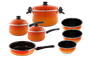 Kit Panelas Esmaltadas 7 peças - Laranja