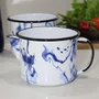 Caneca Esmaltada com Bico - nº 10 - Azul - 600 ml (EWEL Coleção Marmorizada)